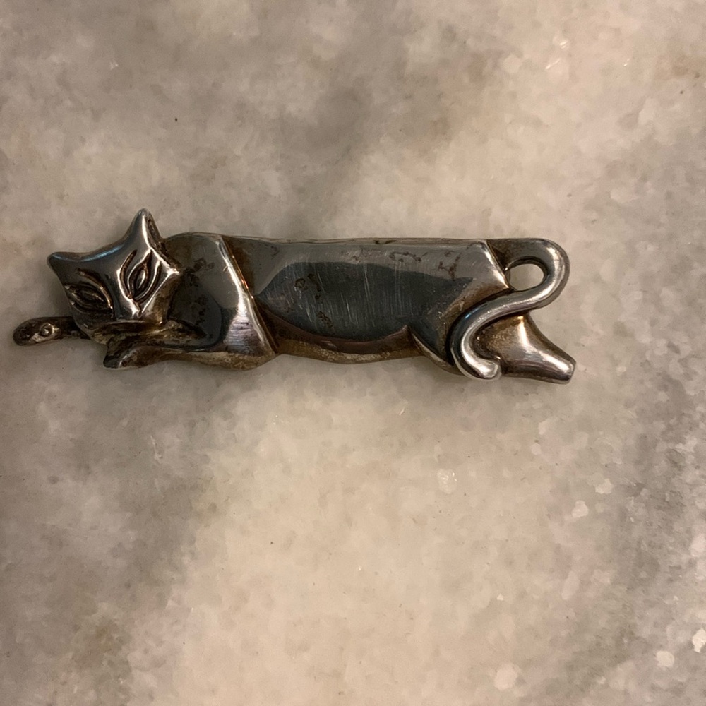 925 Sterling Cat Pin